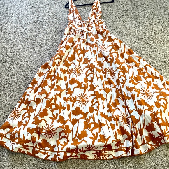 White/brown floral maxi dress - Picture 2 of 2
